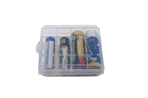 BasicNature Akku-Box für 4 Akkus/Batterien
